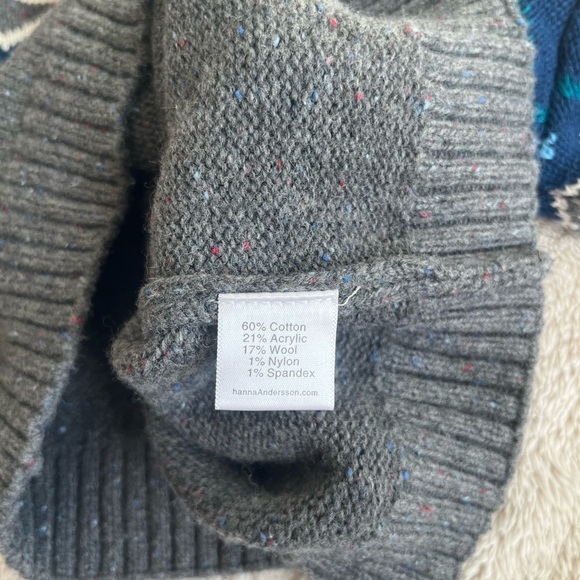 HANNA ANDERSSON fair isle Nordic colorful Sweater unisex boys skiing size 4 - Picture 5 of 5